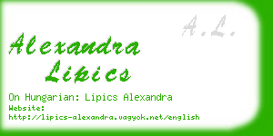 alexandra lipics business card